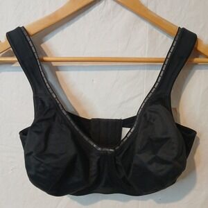 Rosa Faia Bra 32 F Or G Black Sheer Underwire Comfort Straps NWT!